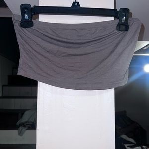 BROWN tube top from nasty gal. Covers the boobs and middle of the stomach